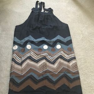 Silk sheath dress with tie neck